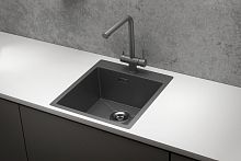 4600, ГРАФИТ МАТОВЫЙ, стальная кухонная мойка