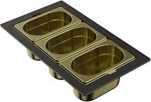 Контейнер Omoikiri DC-04-3-LG нерж.сталь/светлое золото