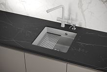 KS-4501U, АРКТИК (БЕЛЫЙ), кухонная мойка, кварц