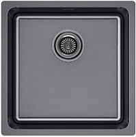 Мойка Paulmark YUNI 44 UNI, нерж. сталь, YU44-GM, вороненая сталь, 440х440мм, Paulmark