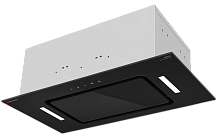 Вытяжка кухонная MEFERI INBOX60BK GLASS COMFORT, 60 см, встраиваемая, черная, стекло, производительн