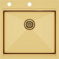 Мойка Paulmark нерж. сталь Paulmark KRONER-PRO 51, PM705151-BG, брашированное золото, 510х510мм, Pau