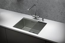 KS-6045U, СТАЛЬ МАТОВАЯ , стальная кухонная мойка KITCHEN SPACE