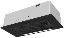 Вытяжка кухонная MEFERI SMARTBOX60BK POWER, 60 см, встраиваемая, черная, производительность 900 м3/ч