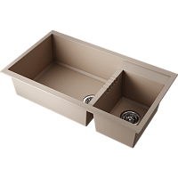 Мойка Omoikiri Tedori 86-2-LB-SA Tetogranit/бежевый