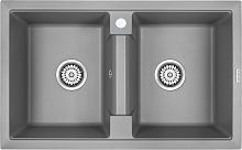 Мойка Paulmark TANDEM 80/2, IT-GRANIT, PM238150-WH, белый, 810х500 мм, Paulmark