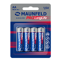 Батарейки MAUNFELD PRO Long Life Alkaline AA (LR6) MBLR6-BL4, блистер 4 шт.