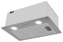 Вытяжка кухонная MEFERI INBOX45IX LIGHT, 45 см, встраиваемая, серая, производительность 650 м3/ч, 3 
