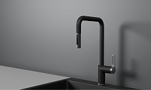 GR-8173, ШВАРЦ, СМЕСИТЕЛЬ КУХОННЫЙ С ВЫДВИЖНЫМ ИЗЛИВОМ