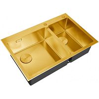 Мойка для кухни ZORG LUX 78-2-51-L BRONZE