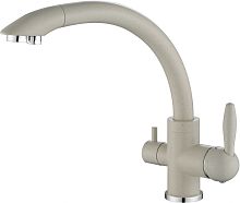 Смеситель для кухни Paulmark Essen, белый, две воды, Es213001-331, Paulmark