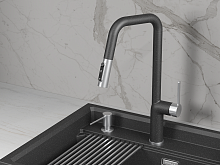 9011, ЧЕРНЫЙ, СМЕСИТЕЛЬ КУХОННЫЙ