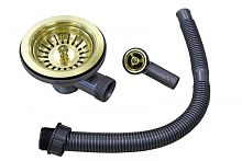 Сифон с Выпуск ZORGом и переливом ZORG PVD W 1 BRONZE