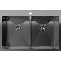 Кухонная мойка Rivelato Rinox 7450 2B PVD black