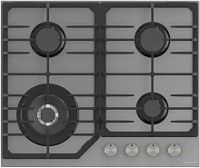 Газовая варочная панель газ на стекле HiSTORY HGG 643C FGR, Дымчатый кристалл