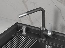 5504, ЧЕРНЫЙ, СМЕСИТЕЛЬ КУХОННЫЙ