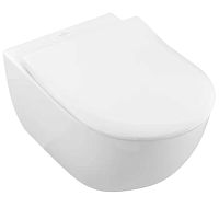 Villeroy&amp;Boch Subway 2.0 Унитаз подвесной 370*560*365, безободковый, в комплекте сиденье SlimSea