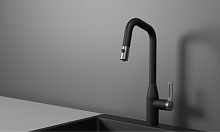 GR-8171, ЧЕРНЫЙ, СМЕСИТЕЛЬ КУХОННЫЙ С ВЫДВИЖНЫМ ИЗЛИВОМ