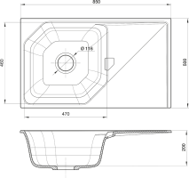 Мойка GranFest LOCUS LS-85 beige scuro