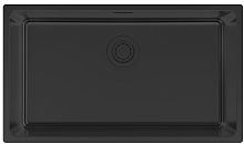 Мойка Paulmark YUNI 76 UNI, нерж. сталь, YU76-MBN, матовый черный NANO-PVD, 760х440мм, Paulmark