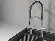 9012, НЕРЖ, СМЕСИТЕЛЬ КУХОННЫЙ