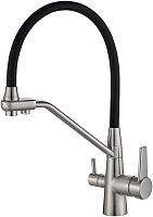 Смеситель ZorG Steel Hammer SH 903-6 SATIN для кухонной мойки