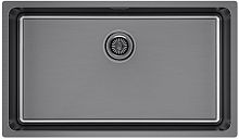 Мойка Paulmark YUNI 76 UNI, нерж. сталь, YU76-GM, вороненая сталь, 760х440мм, Paulmark