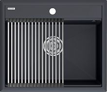 Мойка Paulmark STEPIA 60, IT-GRANIT + Коландер Paulmark ADVANCE брашированная нерж. сталь, PM115951-