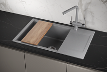 ES-7807, АЛЮМИНИУМ, кухонная мойка, кварц, ESTETICA