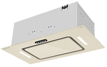 Вытяжка кухонная MEFERI INBOX60BG GLASS ULTRA, 60 см, встраиваемая, бежевая, стекло, производительно