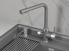 5015, ГРАФИТ (ЧЁРНО-СЕРЫЙ), СМЕСИТЕЛЬ КУХОННЫЙ