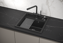 KS-5002, ЧЁРНЫЙ  кухонная мойка, кварц