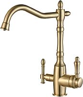 Смеситель ZorG Steel Hammer SH 812 BRONZE для кухонной мойки