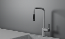 GR-8173, БАЗАЛЬТ, СМЕСИТЕЛЬ КУХОННЫЙ С ВЫДВИЖНЫМ ИЗЛИВОМ