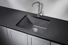 5551, ГРАФИТ (ЧЁРНО-СЕРЫЙ), кухонная мойка, кварц
