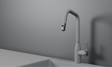 GR-8171, БАЗАЛЬТ, СМЕСИТЕЛЬ КУХОННЫЙ С ВЫДВИЖНЫМ ИЗЛИВОМ