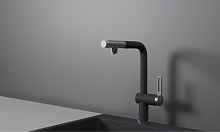 GR-8169, ГРАФИТ, СМЕСИТЕЛЬ КУХОННЫЙ С ВЫДВИЖНЫМ ИЗЛИВОМ