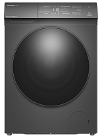 Стиральная машина с паром узкая MEFERI MFW081210GR POWER отдельностоящая серая, глубина 38,5 см, заг