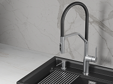 9012, НЕРЖ, СМЕСИТЕЛЬ КУХОННЫЙ