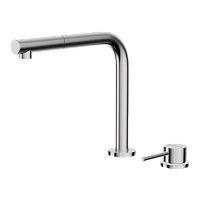 Смеситель Omoikiri Nara-S-BN латунь/нержавеющая сталь