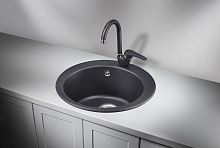 4801, ЧЁРНЫЙ, кухонная мойка, кварц