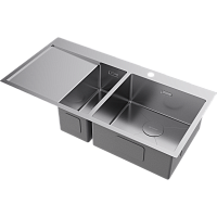 Мойка Omoikiri Akisame 100-2-R-IN нерж. сталь/нержавеющая сталь