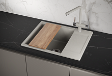 ES-6202, БАЗАЛЬТ, кухонная мойка, кварц, ESTETICA