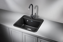 5001, ЧЁРНЫЙ, кухонная мойка, СтандАРТ кварц