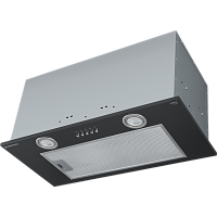 Вытяжка кухонная MEFERI INBOX60BK ULTRA, 60 см, встраиваемая, черная, производительность 1100 м3/ч, 