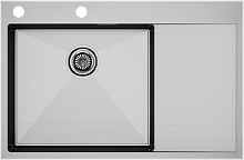 Мойка Paulmark нерж. сталь Paulmark KRONER-EDGE 78F, PM777851-BSL, брашированная нерж. сталь, левая,