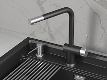 5017, ШВАРЦ (чёрный металлик), СМЕСИТЕЛЬ КУХОННЫЙ