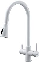 Смеситель для кухни Paulmark Lange, белый матовый, La214212-431(WH), Paulmark