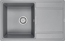 Мойка Paulmark FLUGEN 50-780, IT-GRANIT, PM217850-GRM, серый металлик, 780х500 мм, Paulmark