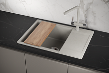 ES-7003, БАЗАЛЬТ, кухонная мойка, кварц, ESTETICA